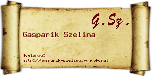 Gasparik Szelina névjegykártya